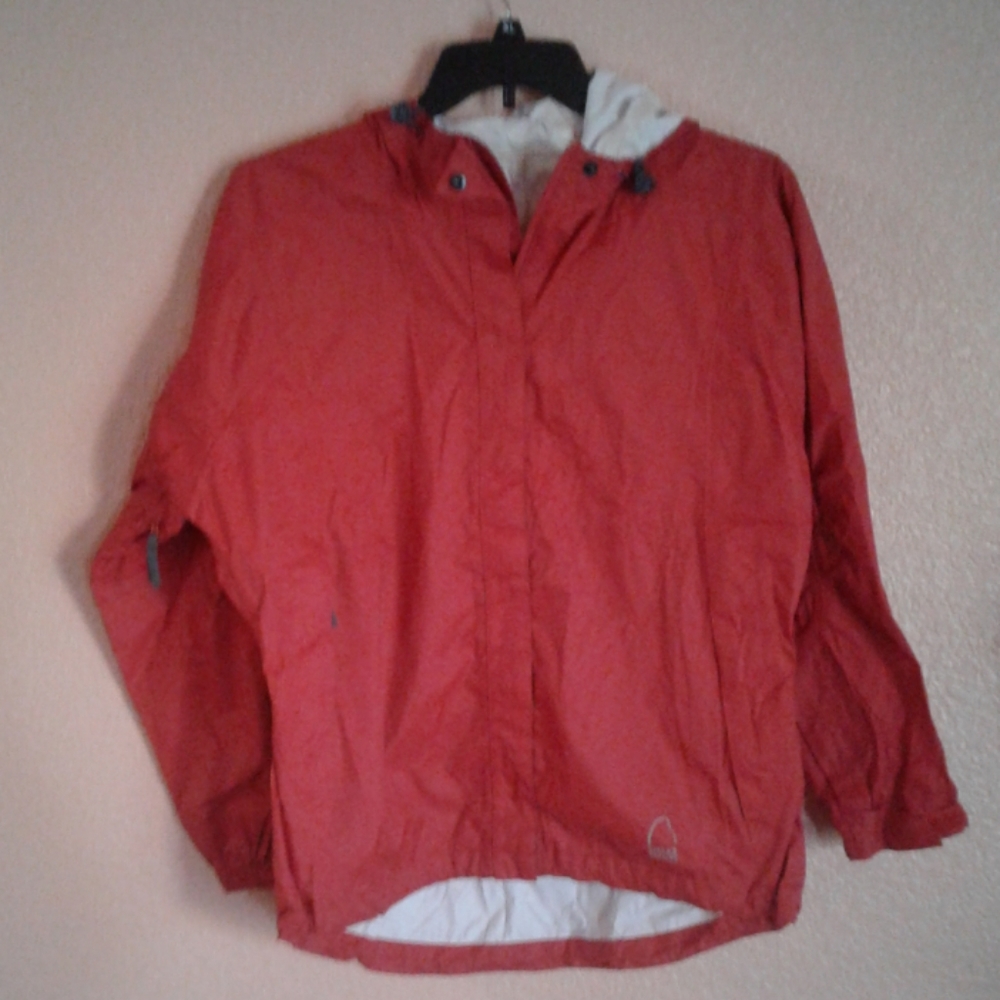 Gently worn Red Windbreaker